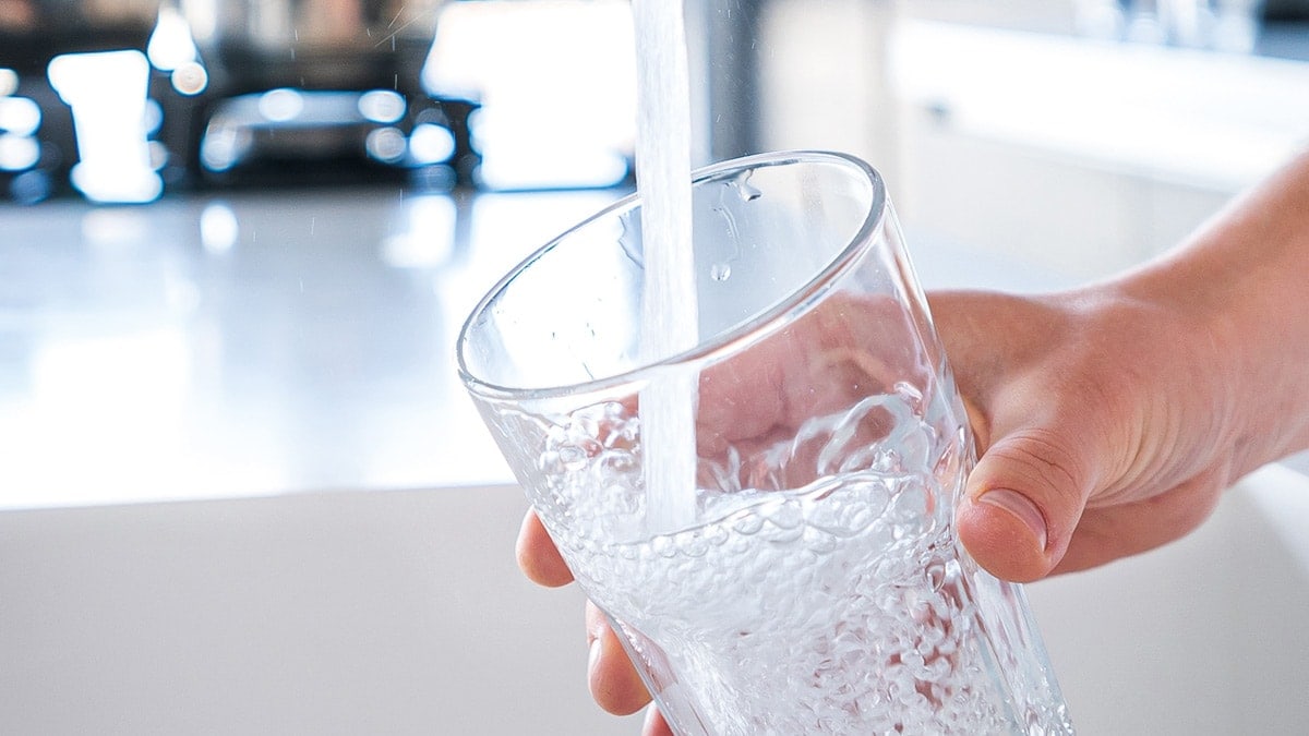 Glass of drinking water - municipal water use